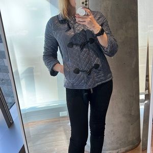 Burberry 3/4 Sleeve Quilted Lavender Puffer Jacket Size USA 4, UK 6